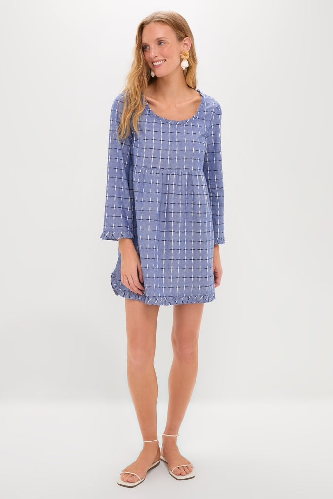 Azure Ikat Clara Dress