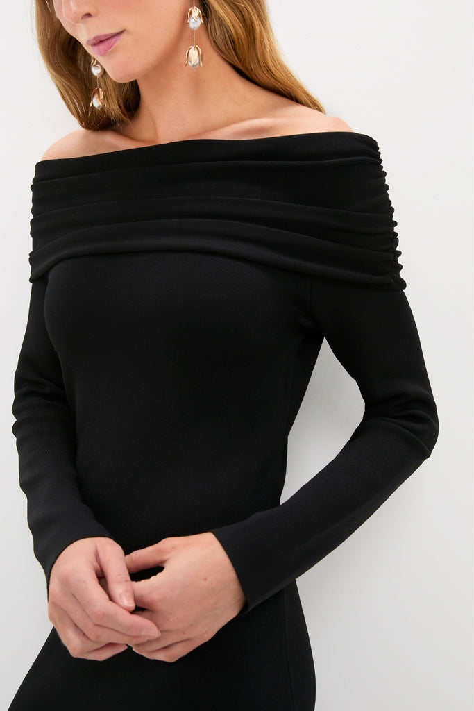 Black Off-the-Shoulder Ursula Maxi Dress