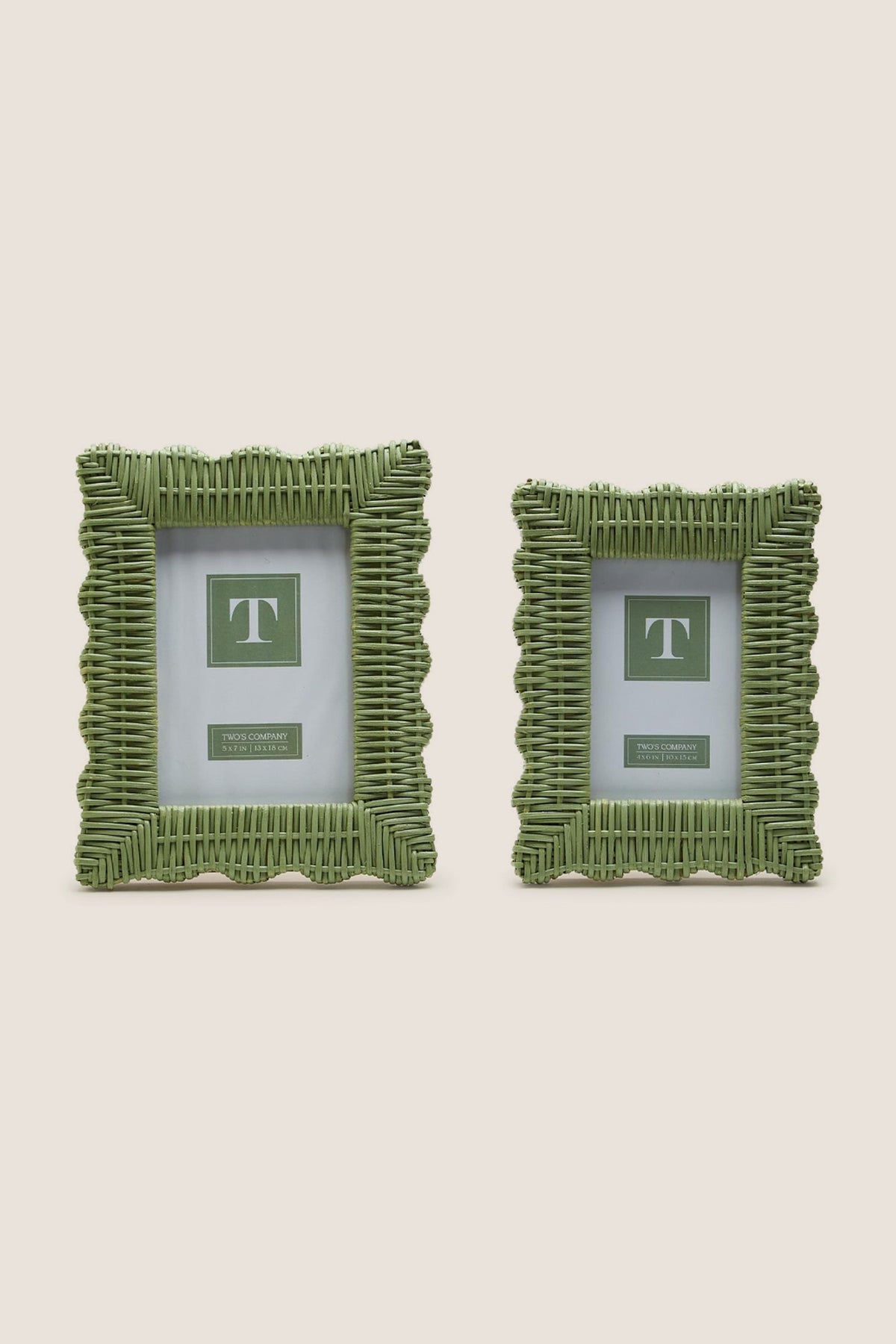4x6 Green Wicker Weave Photo Frame