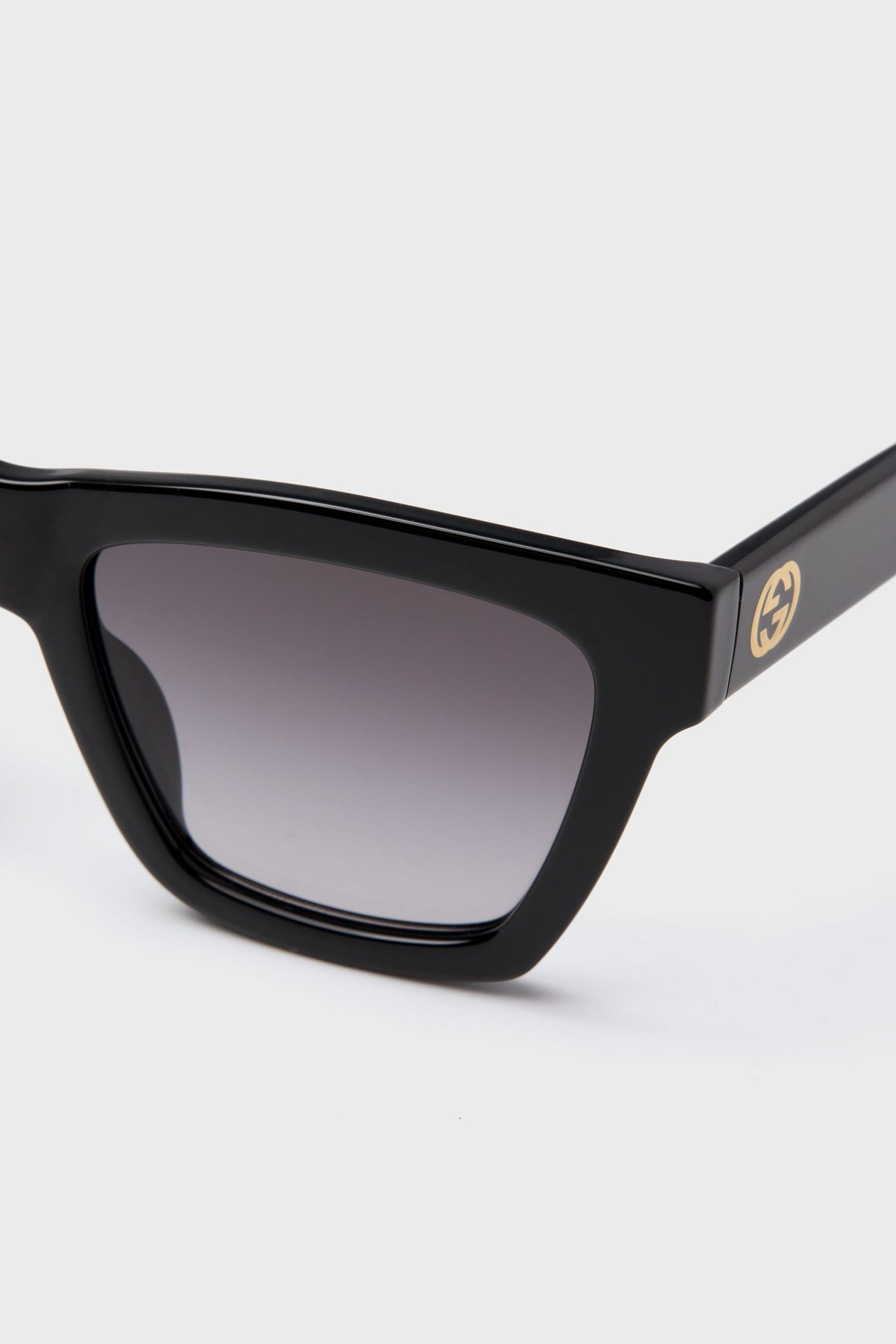 Black Gradient Lens Square Frame Sunglasses
