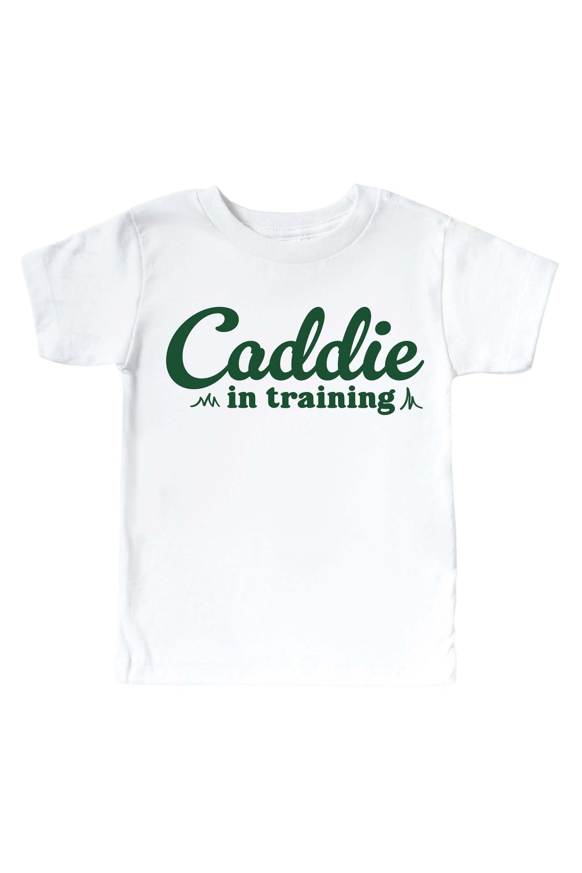 Caddie In Training Graphic Bodysuit & Kids Tee | White