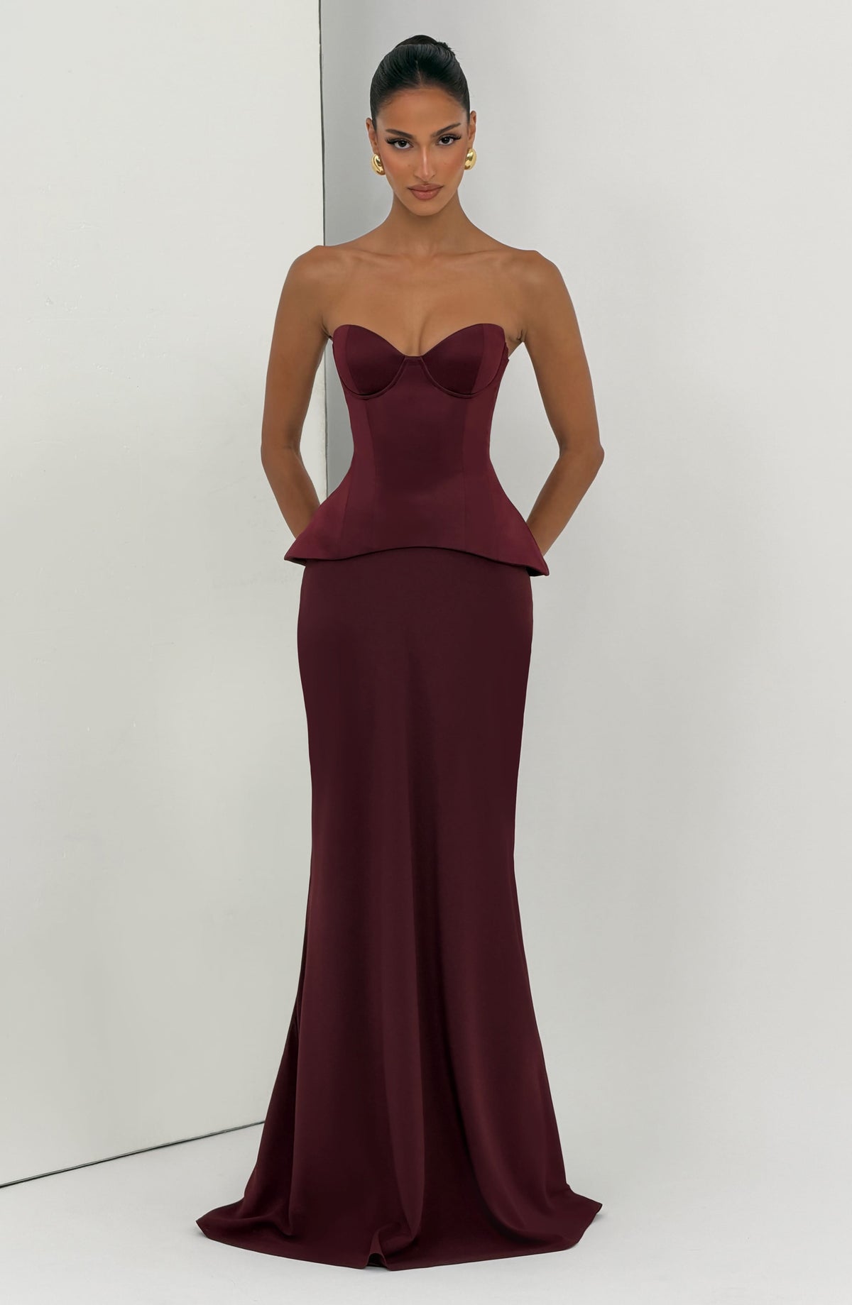 Kaia Maxi Skirt - Cherry Lacquer