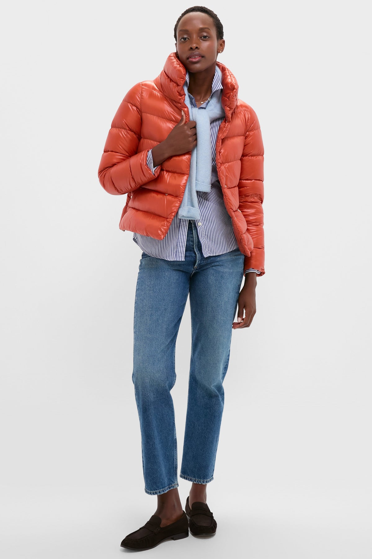 Arancione Nylon Ultralight Jacket