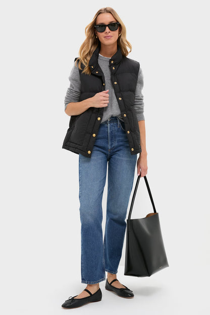 Black Inez Puffer Vest