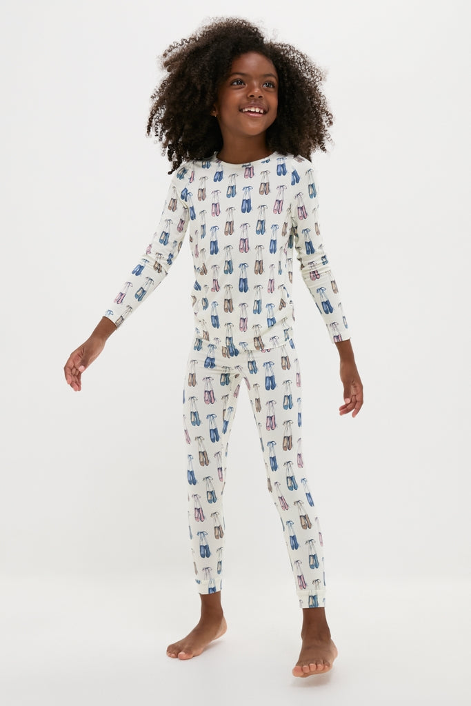 Ballet Slippers Kids Bamboo Pj Set