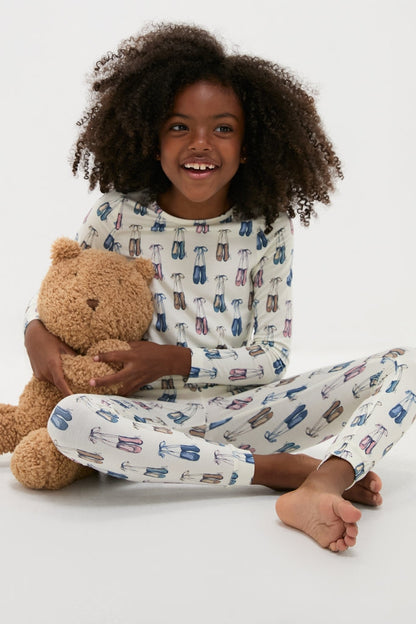 Ballet Slippers Kids Bamboo Pj Set