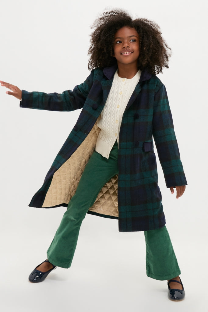 Blackwatch Velvet Trim Coat