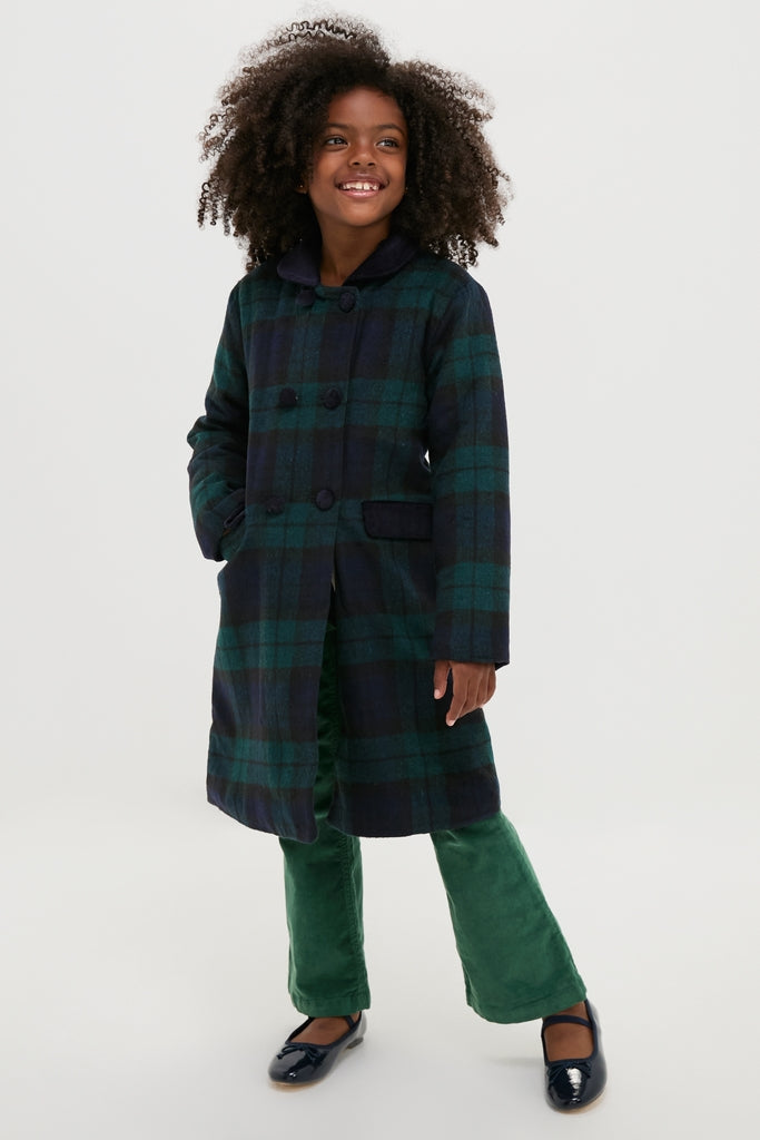 Blackwatch Velvet Trim Coat