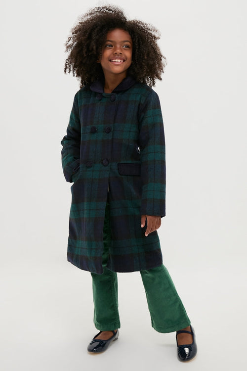 Blackwatch Velvet Trim Coat