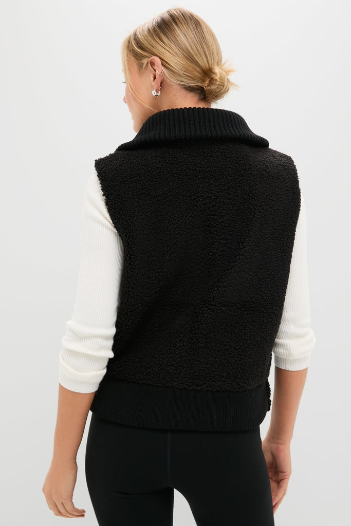 Black Caspian Sherpa Gilet