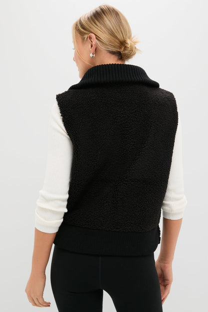 Black Caspian Sherpa Gilet
