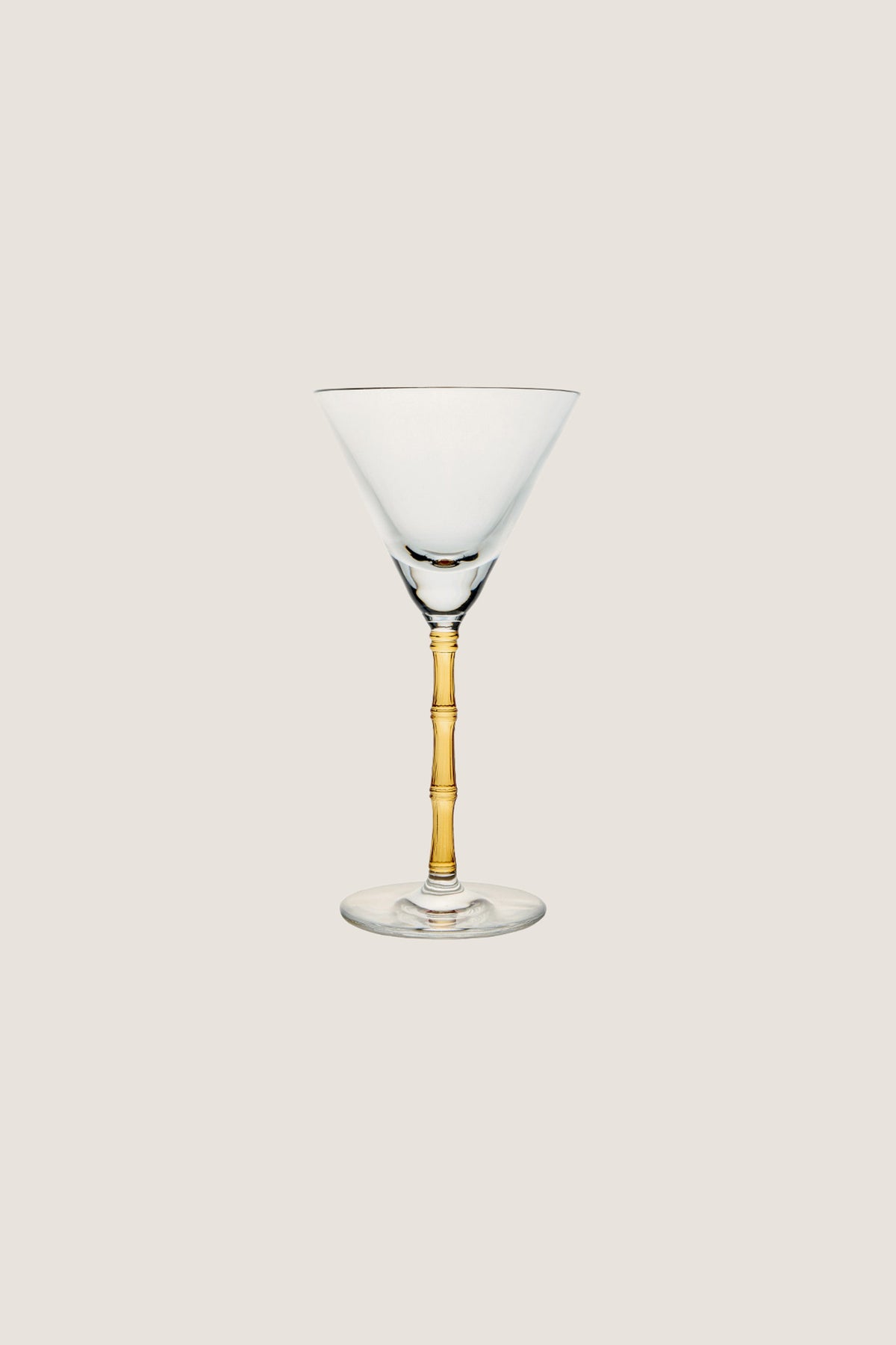 Amber Bamboo Martini Glasses Set of 2