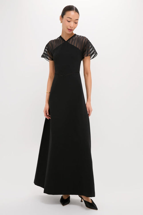 Black Crepe Annelise Dress