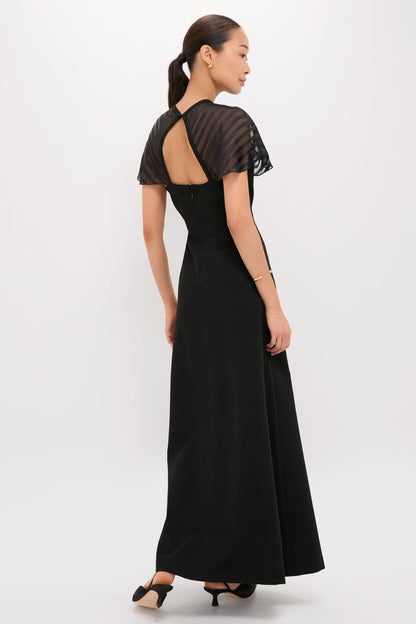 Black Crepe Annelise Dress