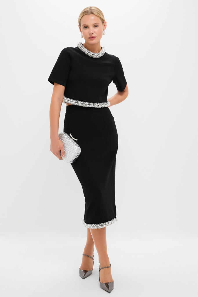 Black Idina Midi Skirt