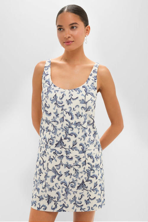 Blue Baroque Rue Shift Mini Dress