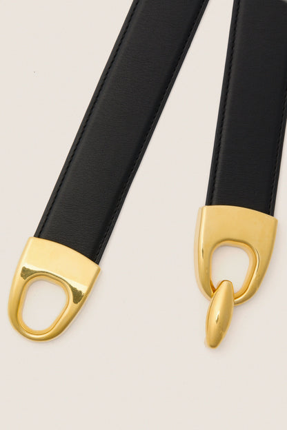 Black Horsebit Belt