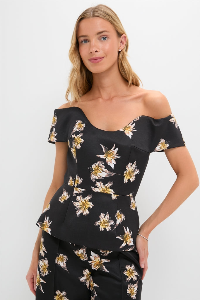 Black and Yellow Souline Top