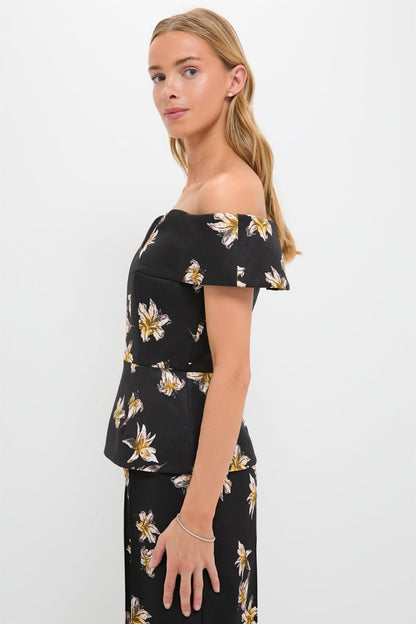 Black and Yellow Souline Top