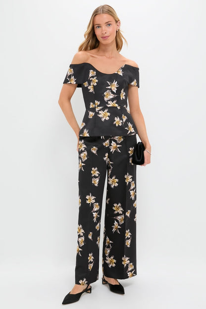 Black and Yellow Souline Top