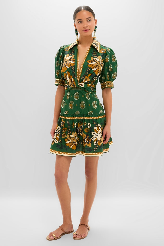 Ayla Green Mini Dress
