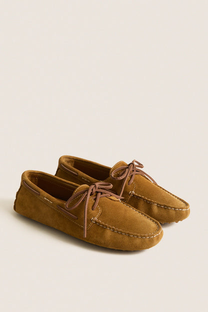 Artichoke Suede Driver Flats