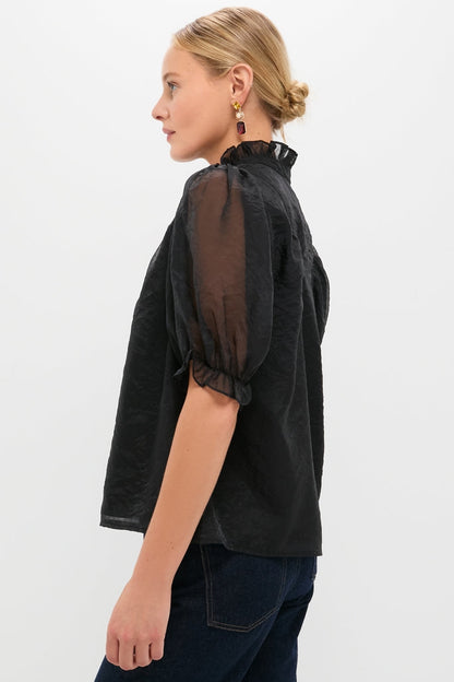 Black Chiffon Selena Blouse