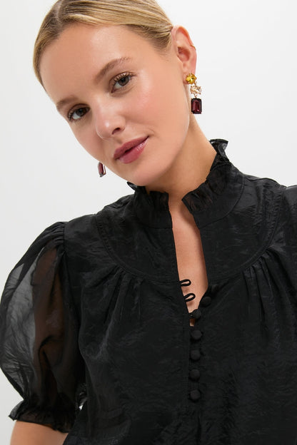 Black Chiffon Selena Blouse