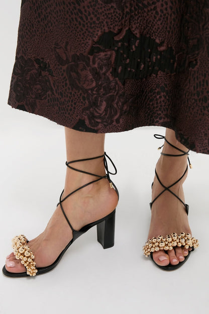 Black Gia Block 75 Heels