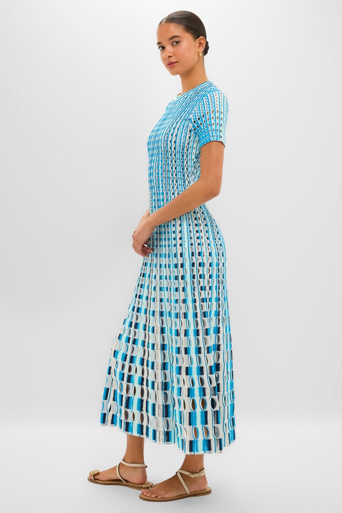 Azure Multi Zaida Midi Dress