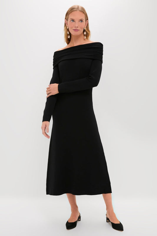 Black  Off-the-Shoulder Ursula Maxi Dress