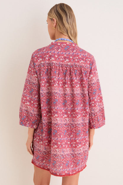 Americana Batik Stripe Bondi Coverup