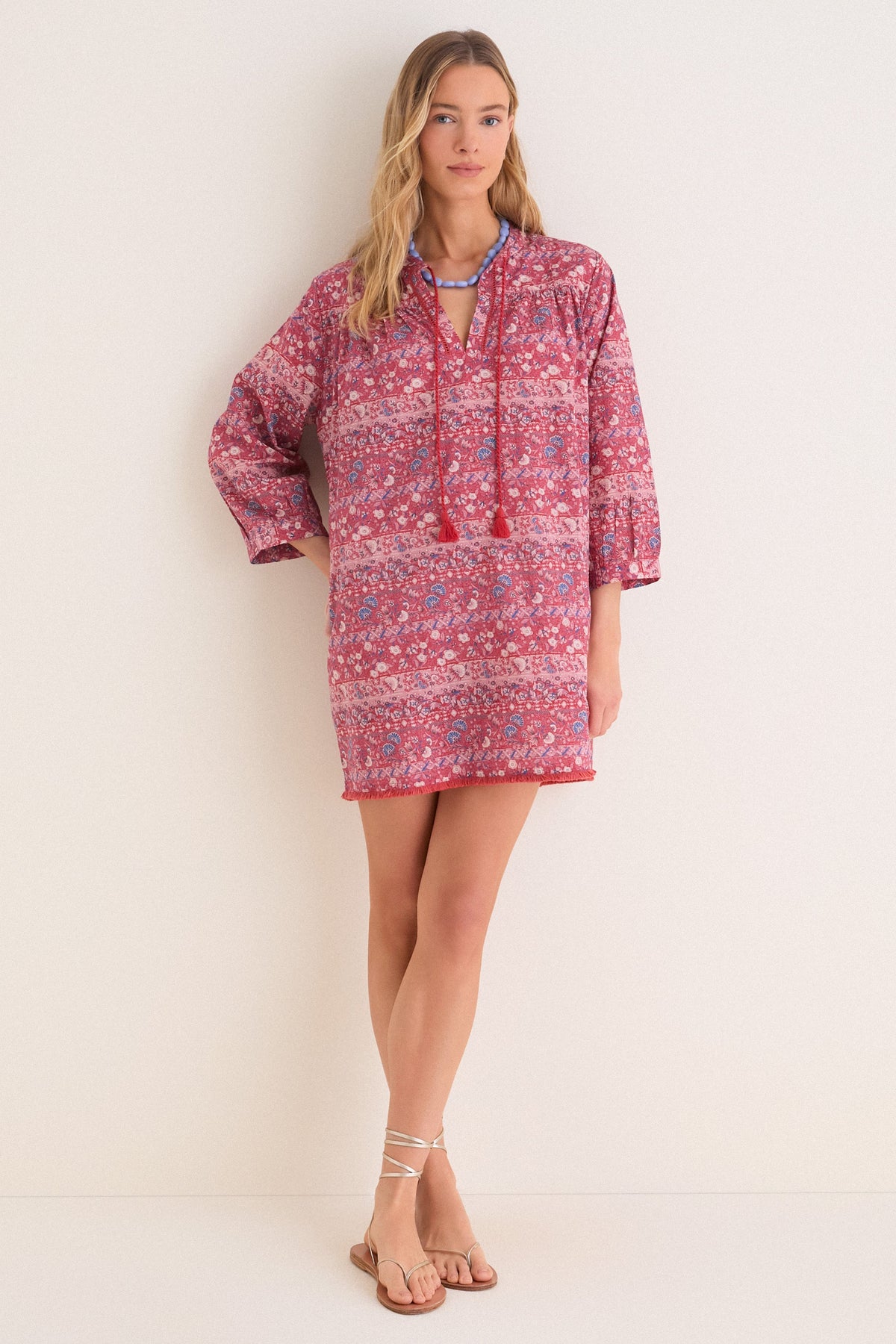Americana Batik Stripe Bondi Coverup