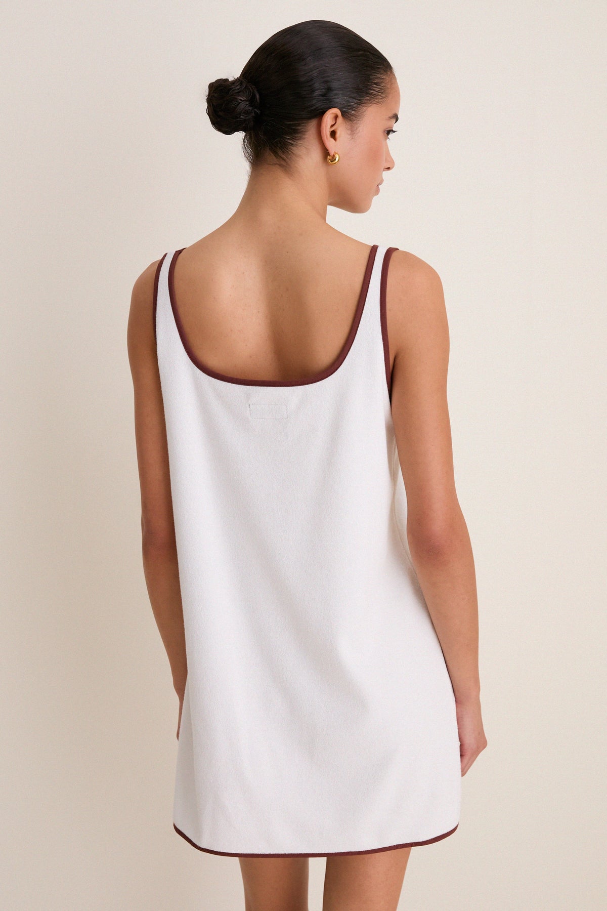 Blanc Shell Embroidered Mini Terrycloth Dress Coverup