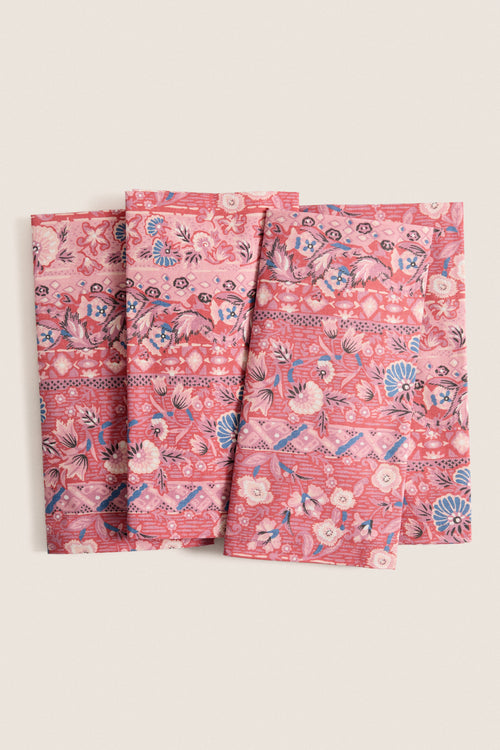 Americana Batik Stripe Printed Napkins Set of 4