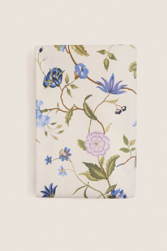 Blue and Lavender Blossom Tablecloth