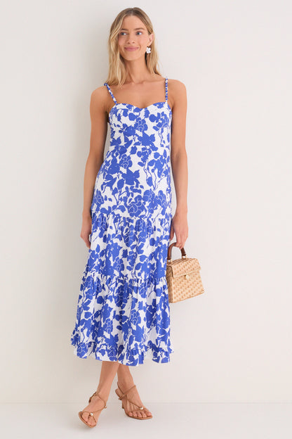 Blue Floral Rachel Maxi Dress