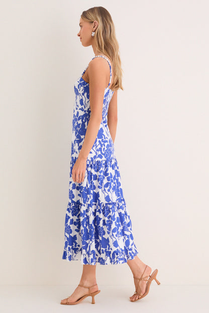Blue Floral Rachel Maxi Dress