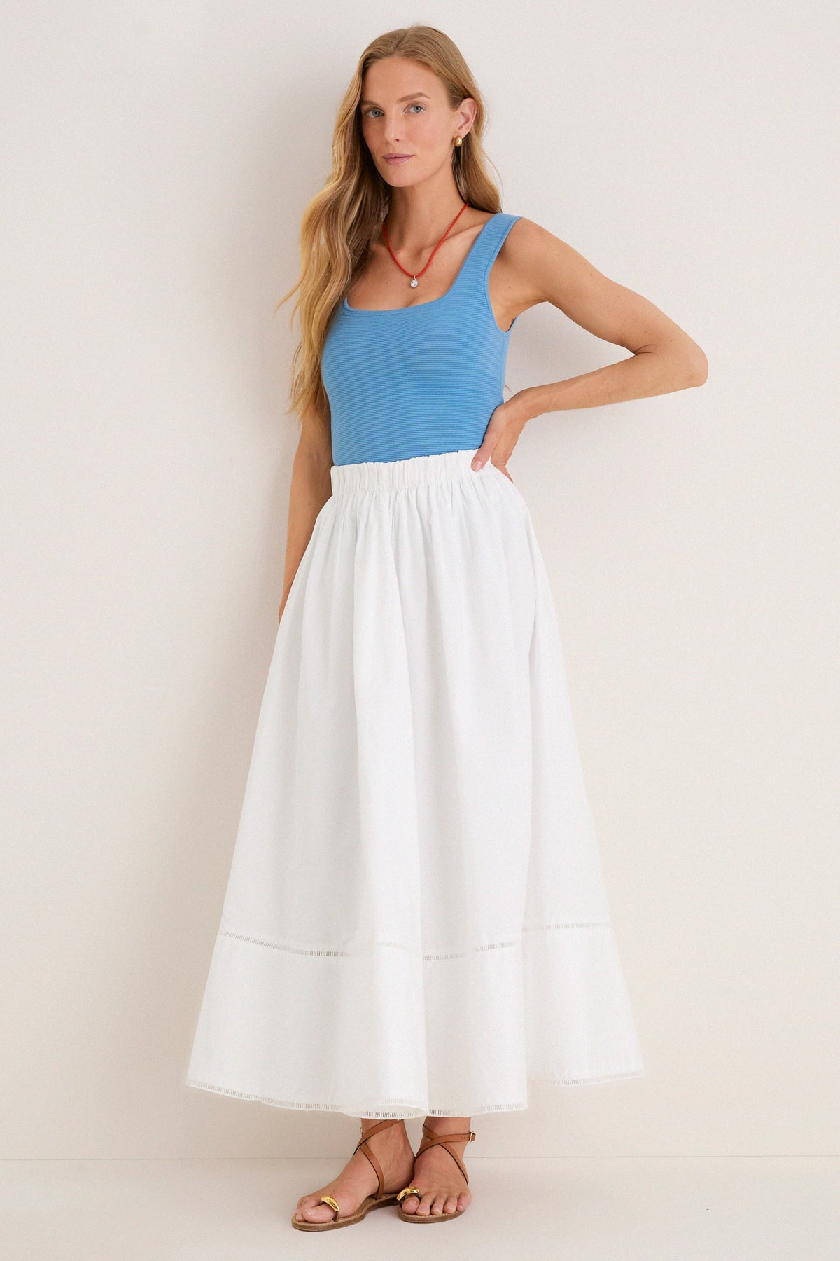 Allure Blue Sara Rib Knit Tank