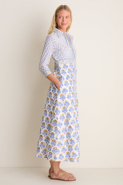 Arbor Blue Maxi Shirt Dress
