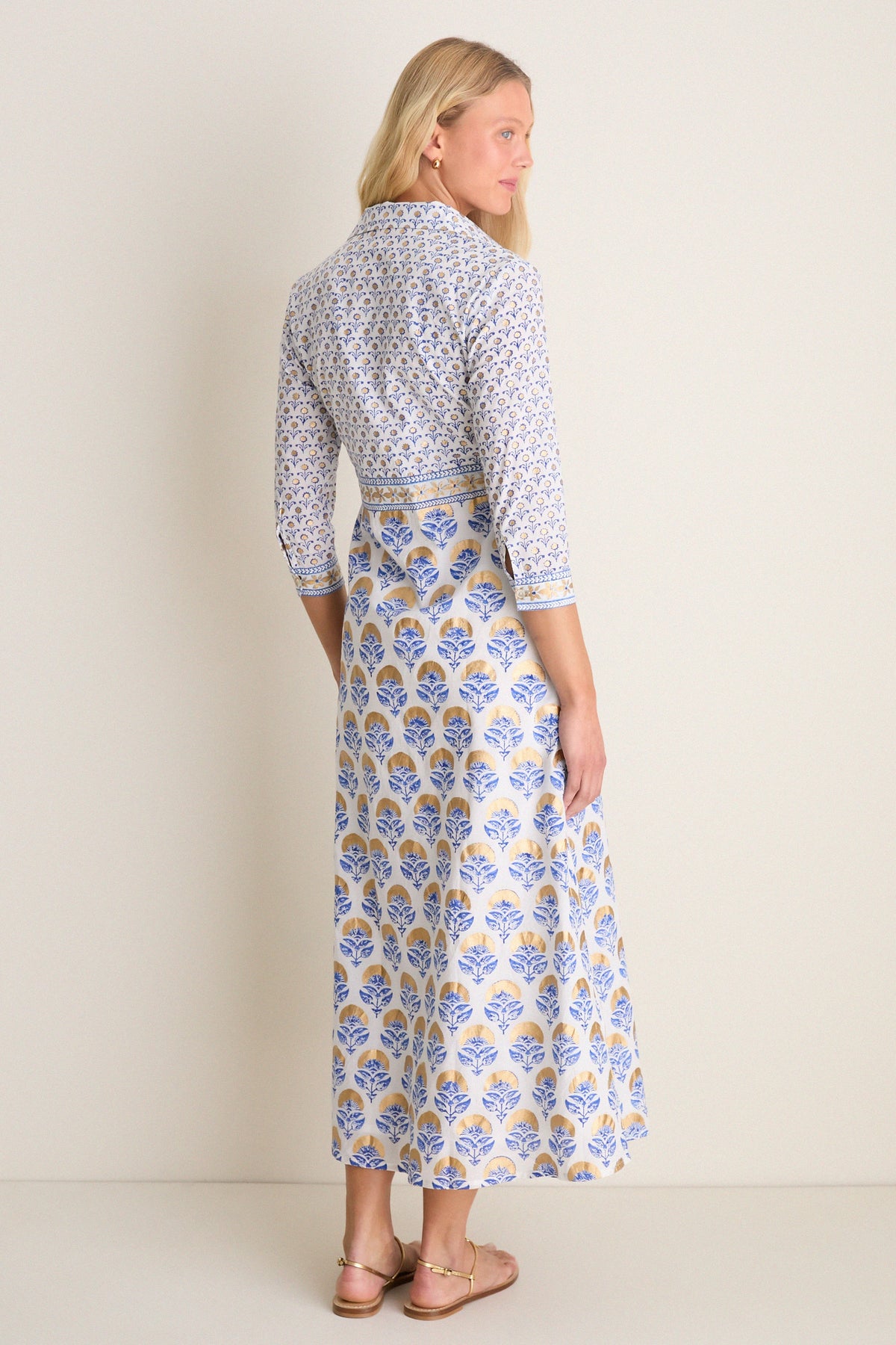 Arbor Blue Maxi Shirt Dress