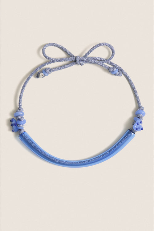 Blue Glass Patti Necklace