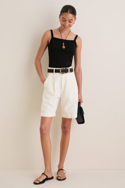 Black Wrapped Leather Buckle Belt