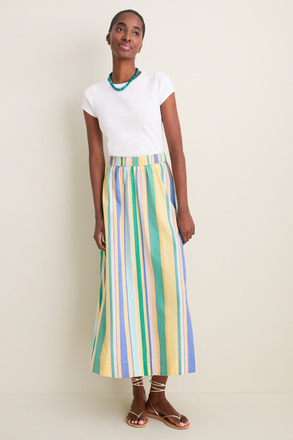 Bianca Yarn Dye Stripe Porto Maxi Skirt