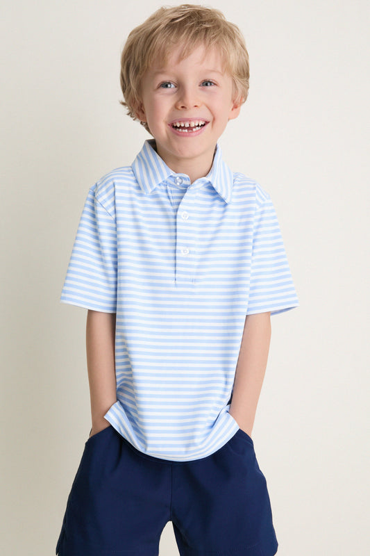 Bachelor's Blue and White Le Club Polo