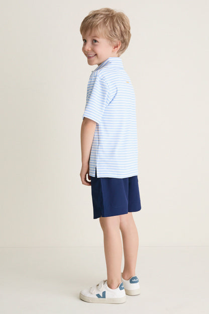 Bachelor's Blue and White Le Club Polo