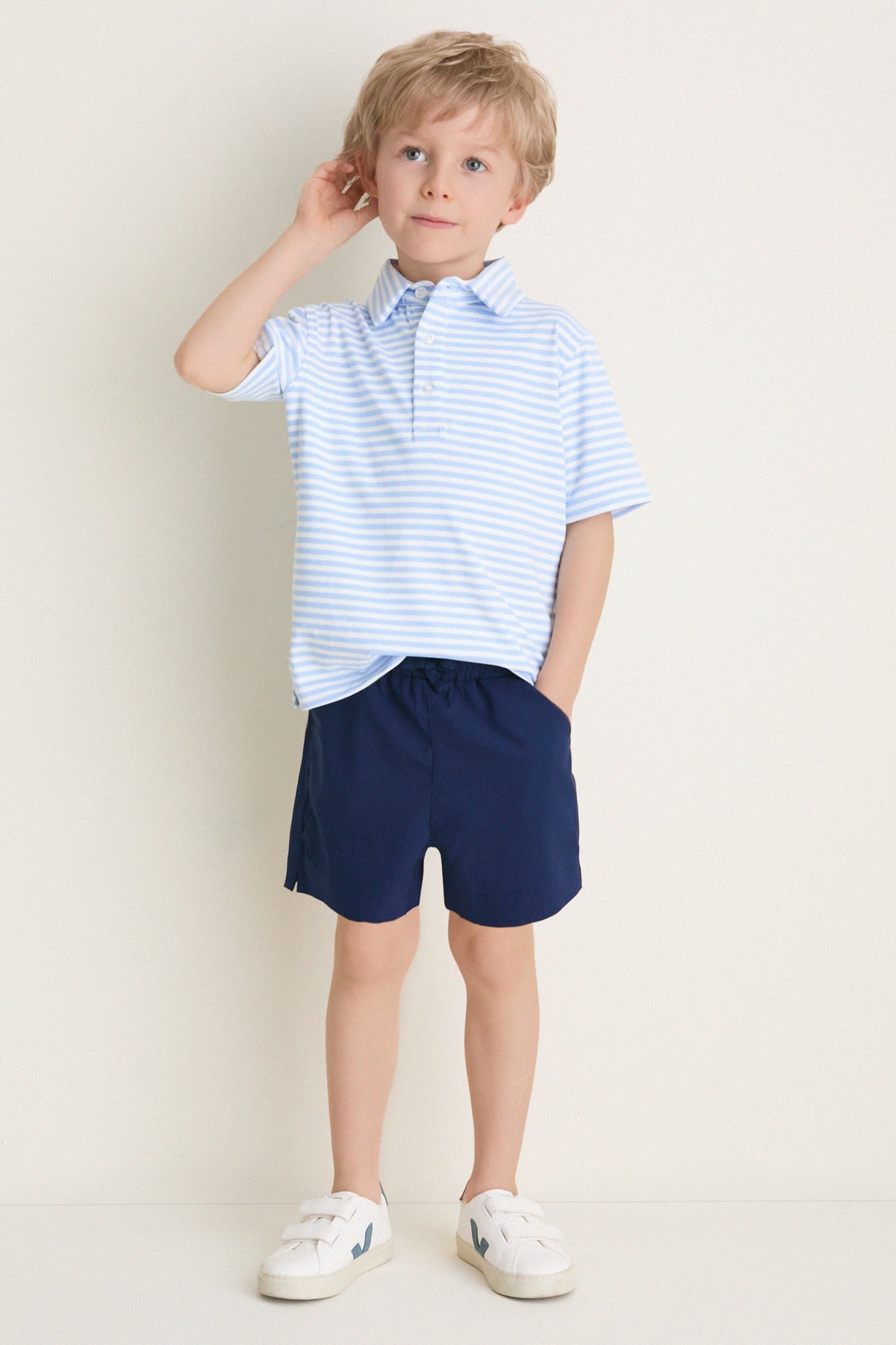 Bachelor's Blue and White Le Club Polo