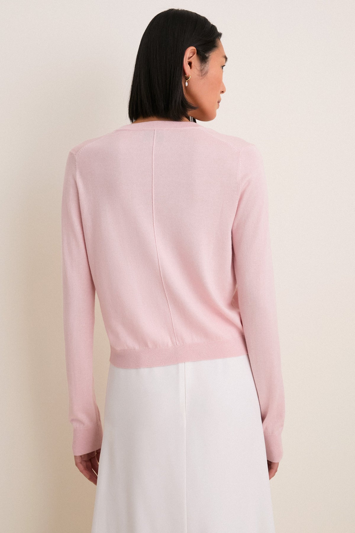 Blush Cashmere Silk Spencer Cardigan