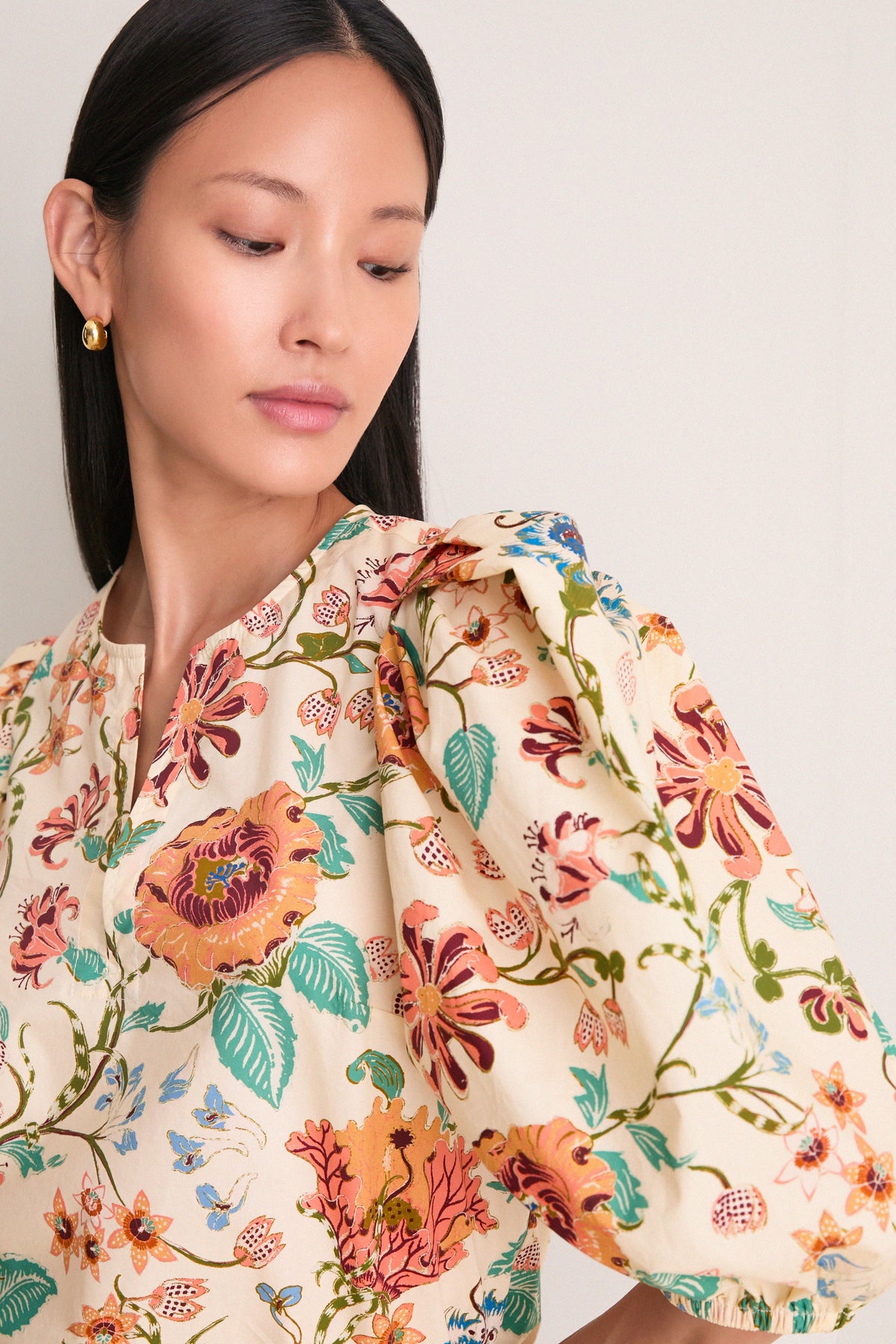 Abalone Florielle Short Sleeve Cotton Top