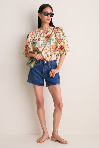 Abalone Florielle Short Sleeve Cotton Top